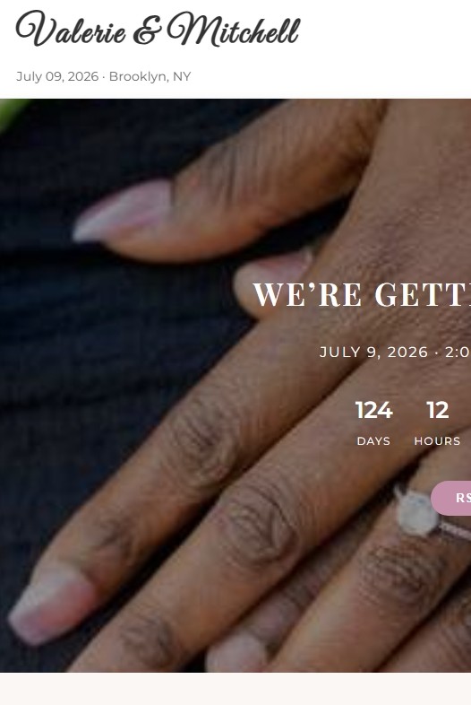 Preview of Valerie & Olivier wedding website